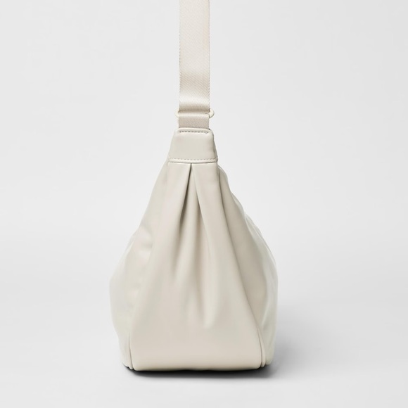 Uniqlo Faux Leather Round Shoulder Bag - Off White - Picture 3 of 10